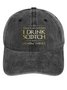 Men's /Women's That's What I Do I Drink Scotch And I Know Things Graphic Printing Regular Fit Adjustable Denim Hat