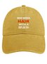 Men's /Women's Who Needs Hair With A Body Like This Graphic Printing Regular Fit Adjustable Denim Hat