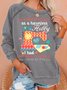 Women's Sewing Lover Tee It Started Out As A Harmless Hobby Quilting Crew Neck Letters Casual Sweatshirt