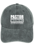 Men's /Women's Pastor Warning Anything You Say Or Do Could Be Used In A Sermon Funny Graphic Print  Denim Hat
