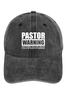 Men's /Women's Pastor Warning Anything You Say Or Do Could Be Used In A Sermon Funny Graphic Print  Denim Hat