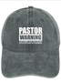 Men's /Women's Pastor Warning Anything You Say Or Do Could Be Used In A Sermon Funny Graphic Print  Denim Hat
