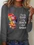 Blessed By God Loved By Jesus Led By The Spirit Casual Butterfly Shirt