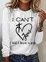 I Can't Jesus But I Know A Guy Printed Crew Neck Cotton-Blend Casual Long Sleeve Shirt