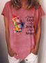 Blessed By God Loved By Jesus Led By The Spirit Casual Butterfly Casual T-Shirt