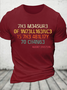 Cotton The Measure Of Intelligence Is The Ability To Change Vintage Casual Loose Crew Neck T-Shirt