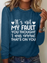 Women‘s  It'S Not My Fault You Thought I Was Normal, That'S On You Crew Neck Simple Cotton-Blend Long Sleeve Shirt