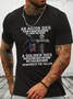 Cotton Proud Veteran Crew Neck Casual Loose T-Shirt