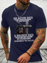 Cotton Proud Veteran Crew Neck Casual Loose T-Shirt
