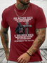 Cotton Proud Veteran Crew Neck Casual Loose T-Shirt