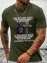 Cotton Proud Veteran Crew Neck Casual Loose T-Shirt