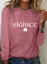 Women's Slainte St. Patrick's Day Print Regular Fit Simple Long Sleeve Shirt