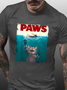Cotton Paws Kitten Crew Neck Text Letters Casual T-Shirt
