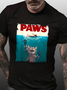 Cotton Paws Kitten Crew Neck Text Letters Casual T-Shirt