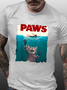 Cotton Paws Kitten Crew Neck Text Letters Casual T-Shirt