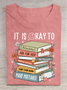 It's Okay To book Cotton T-shirt