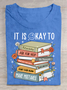 It's Okay To book Cotton T-shirt