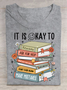 It's Okay To book Cotton T-shirt
