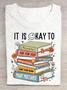 It's Okay To book Cotton T-shirt