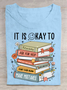 It's Okay To book Cotton T-shirt