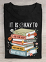 It's Okay To book Cotton T-shirt