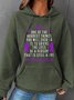 Dementia Awareness Month Butterfly Warrior Alzheimers Simple Loose Hoodie