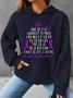 Dementia Awareness Month Butterfly Warrior Alzheimers Simple Loose Hoodie