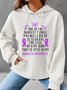 Dementia Awareness Month Butterfly Warrior Alzheimers Simple Loose Hoodie