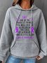 Dementia Awareness Month Butterfly Warrior Alzheimers Simple Loose Hoodie