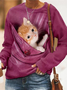 Crew Neck Casual Sweatshirt