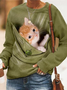 Crew Neck Casual Sweatshirt