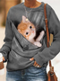 Crew Neck Casual Sweatshirt