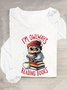 Owlways Reading Books Casual Long Sleeve Shirt