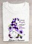 Wear Purpley For My For My Mom Alzheimer's Awareness Cotton T-shirt