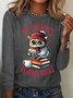 Owlways Reading Books Casual Long Sleeve Shirt