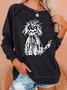 Vintage The Cute Dog Print Casual Sweatshirt