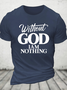 Vintage Faith Print Cotton T-Shirt