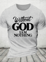 Vintage Faith Print Cotton T-Shirt
