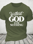 Vintage Faith Print Cotton T-Shirt