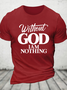 Vintage Faith Print Cotton T-Shirt