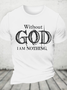 Vintage Faith Print Cotton T-Shirt