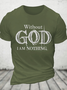 Vintage Faith Print Cotton T-Shirt