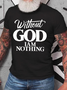 Vintage Faith Print Cotton T-Shirt