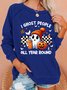 Retro I Ghost People Halloween Cute Ghost Pumpkin Casual Sweatshirt