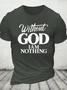 Vintage Faith Print Cotton T-Shirt