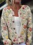 Floral Loose Buttoned Casual Cardigan