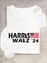 American Flag Print Casual Long Sleeve Shirt