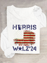 American Flag Print Casual Long Sleeve Shirt