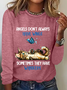Angels Dont Always Have Wings They Have Whiskers Cat Casual Long Sleeve Shirt