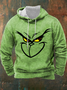 Men's Christmas Cartoon Character Print Casual Hoodie